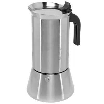 Bialetti Italian Coffee Pot  New Venus Silver Wood Stainless Steel 240 ml 6 Cups Gbby2