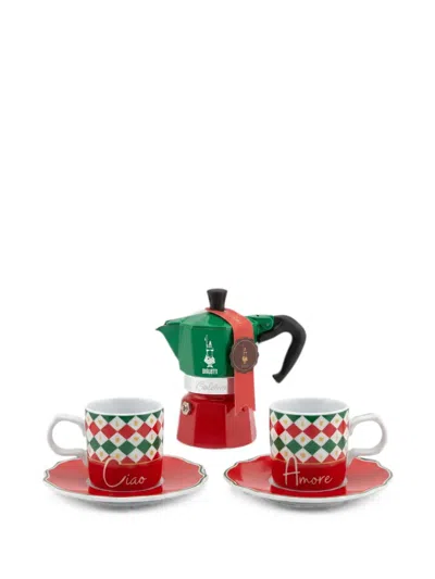 Bialetti La Mokina Tricolore Coffee Set In Red