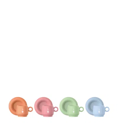 Bialetti Mercato Della Frutta Coffee Cups And Saucers In Multi