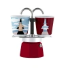 Bialetti Mini Express R Margritte 2 Cup Percolator In Red