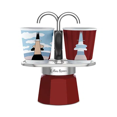Bialetti Printed 2 Cup Mini Moka Express In Red