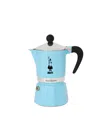 Bialetti Rainbow 139 ml 3 Cups Coffeemaker In Blue