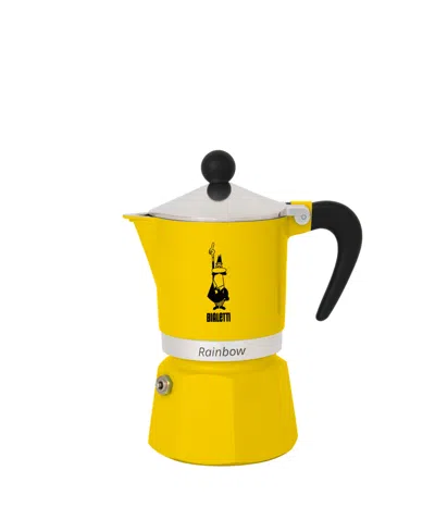 Bialetti Rainbow 139 ml 3 Cups Coffeemaker In Yellow