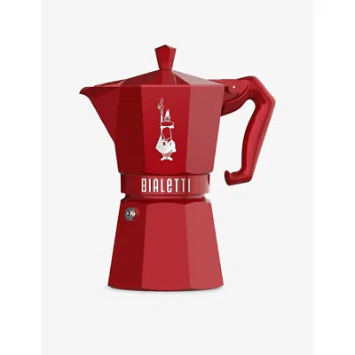 Bialetti Red Moka Express Exclusive Three-cup Aluminium Coffee Maker
