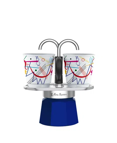 Bialetti Set Mini Express "r" Kandinsky Plus 2 Bicc. 2.8 oz Coffeemaker In Aluminium