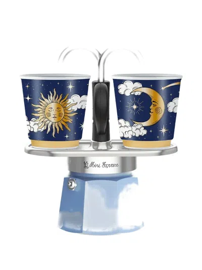 Bialetti Sun Moon Mini Expresso Maker Set In Blue