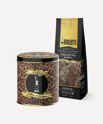 Bialetti X Dolce And Gabbana Leopardo Ground Coffee Tin 250g In Brown