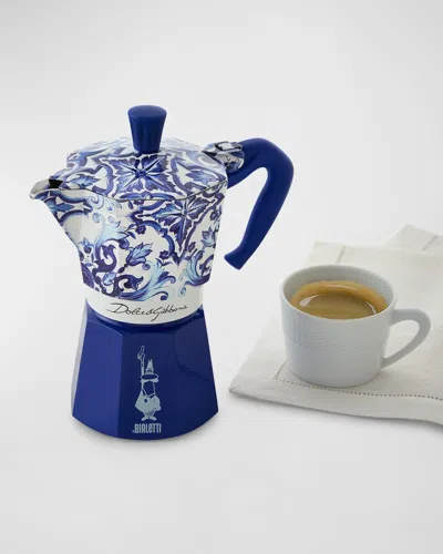 Bialetti X Dolce & Gabbana Moka Express Large Pot - Blu Mediterraneo In Blue