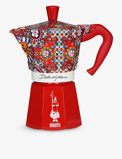 BIALETTI MULTI BIALETTI X DOLCE & GABBANA MOKA EXPRESS SIX-CUP ALUMINIUM ESPRESSO MAKER
