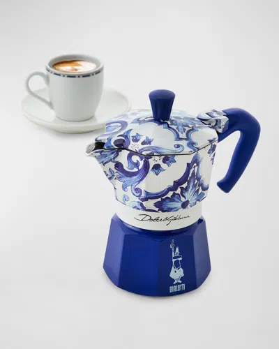 Bialetti X Dolce & Gabbana Moka Express Small Pot - Blu Mediterraneo In Blue