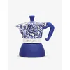 Bialetti White / Blue  X Dolce & Gabbana Moka Induction Four-cup Aluminium Espresso Maker In White / Blue