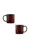 Bialetti X Netflix Stranger Things Ceramic Mugs (set Of Two) In Black