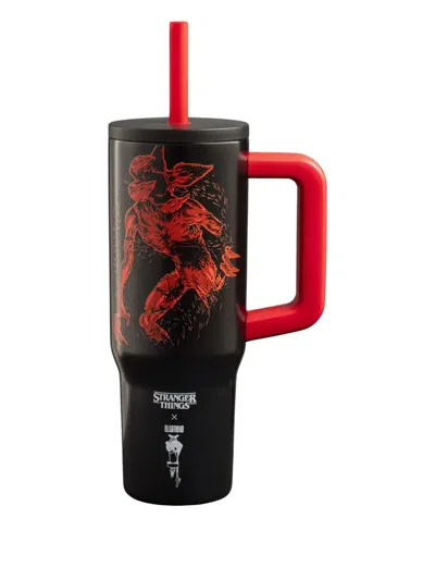 Bialetti X Netflix Stranger Things Printed Tumbler (900ml) In Black