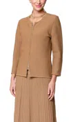 Biana Meg Zip Jacket In Mocha In Brown