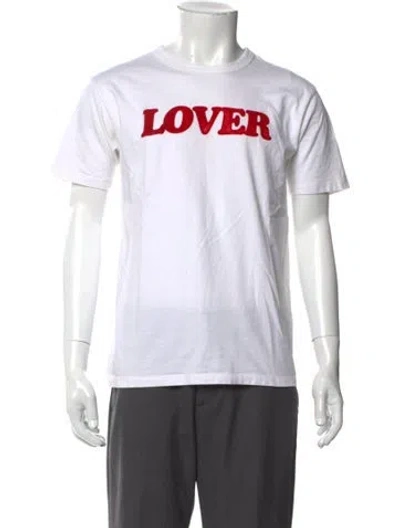 Pre-owned Bianca Chandon Graphic Print Crew Neck T-shirt In White