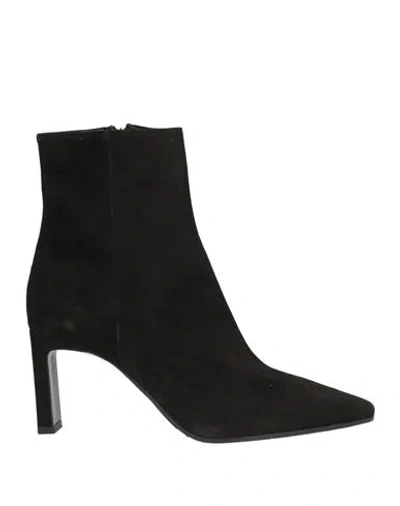 Bianca Di Woman Ankle Boots Black Size 9 Leather In Multi
