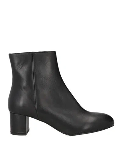 Bianca Di Woman Ankle Boots Black Size 9 Leather In Multi