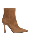 Bianca Di Woman Ankle Boots Camel Size 11 Soft Leather In Beige