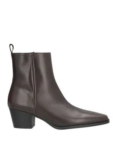 Bianca Di Woman Ankle Boots Dark Brown Size 9 Leather