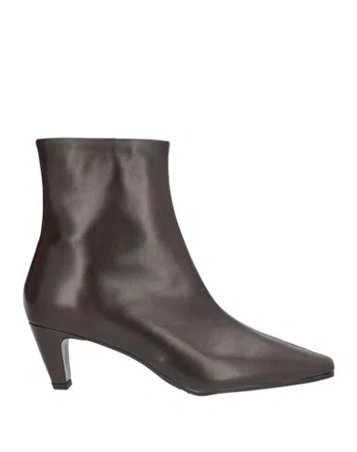 Bianca Di Woman Ankle Boots Dark Brown Size 9 Leather