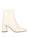 Bianca Di Woman Ankle Boots Ivory Size 11 Soft Leather In White
