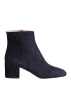 Bianca Di Woman Ankle Boots Midnight Blue Size 11 Soft Leather