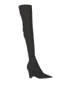 Bianca Di Woman Knee Boots Black Size 11 Textile Fibers In Black