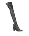 Bianca Di Woman Knee Boots Black Size 11 Textile Fibers In Black