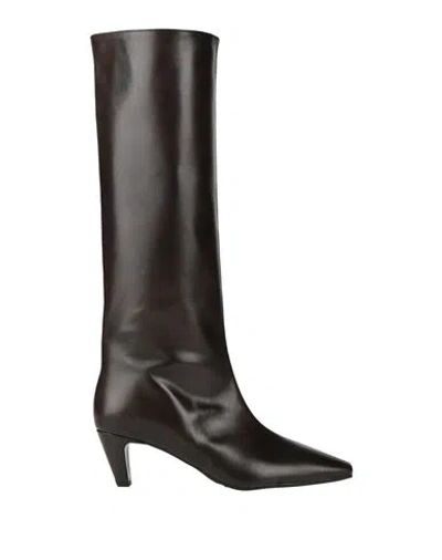 Bianca Di Woman Boot Dark Brown Size 9 Leather In Multi