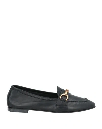 Bianca Di Woman Loafers Black Size 9 Leather
