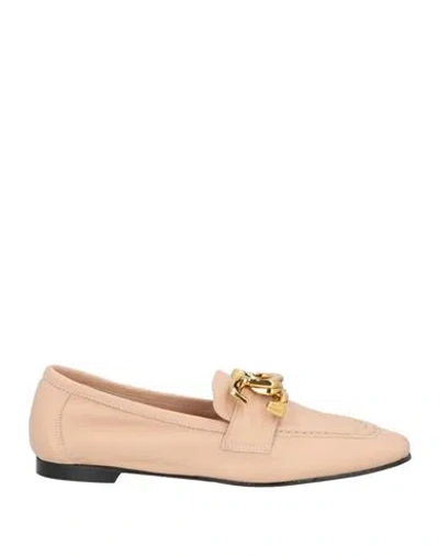 Bianca Di Woman Loafers Blush Size 8 Leather In Pink