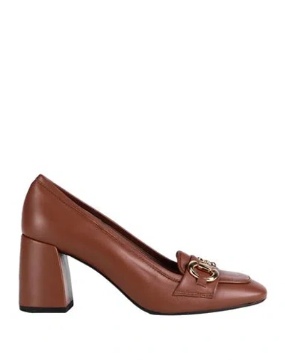 Bianca Di Woman Pumps Tan Size 11 Soft Leather In Brown