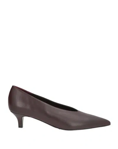 Bianca Di Woman Pumps Chocolate Brown Size 9 Leather In Multi