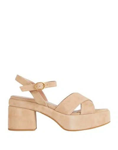 Bianca Di Woman Sandals Beige Size 11 Soft Leather