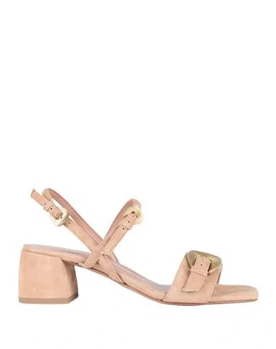 Bianca Di Woman Sandals Beige Size 8 Leather