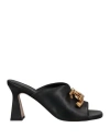Bianca Di Woman Sandals Black Size 7 Soft Leather