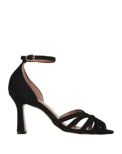 Bianca Di Woman Sandals Black Size 8 Leather