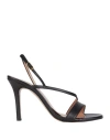Bianca Di Woman Sandals Black Size 11 Soft Leather In Black