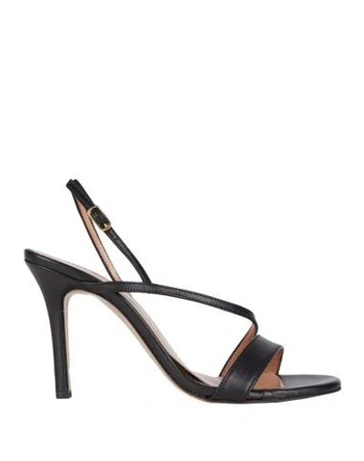 Bianca Di Woman Sandals Black Size 11 Soft Leather