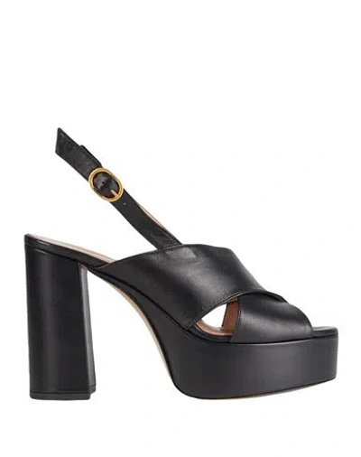 Bianca Di Woman Sandals Black Size 11 Soft Leather