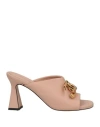 Bianca Di Woman Sandals Blush Size 7 Soft Leather In Pink