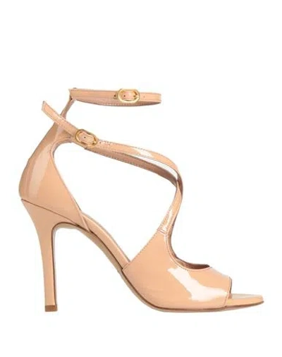 Bianca Di Woman Sandals Blush Size 8 Leather In Pink