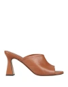 Bianca Di Woman Sandals Brown Size 8 Leather