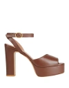 Bianca Di Woman Sandals Cocoa Size 11 Soft Leather In Brown
