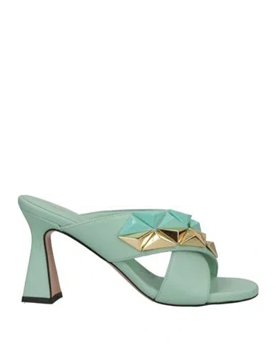 Bianca Di Woman Sandals Light Green Size 7 Soft Leather