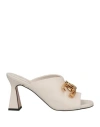 Bianca Di Woman Sandals Off White Size 8 Soft Leather