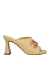 Bianca Di Woman Sandals Light Yellow Size 7 Soft Leather