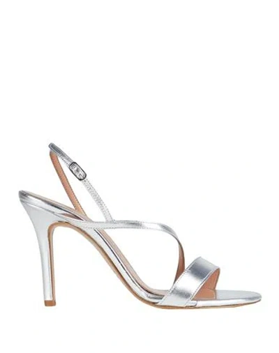 Bianca Di Woman Sandals Silver Size 7 Soft Leather