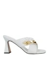 Bianca Di Woman Sandals White Size 8 Soft Leather