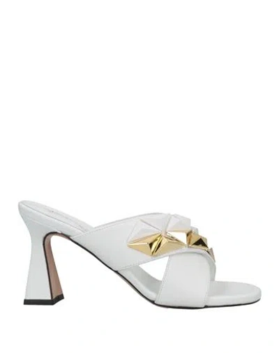 Bianca Di Woman Sandals White Size 8 Soft Leather